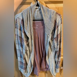 Maurices cardigan and SO short sleeve top
